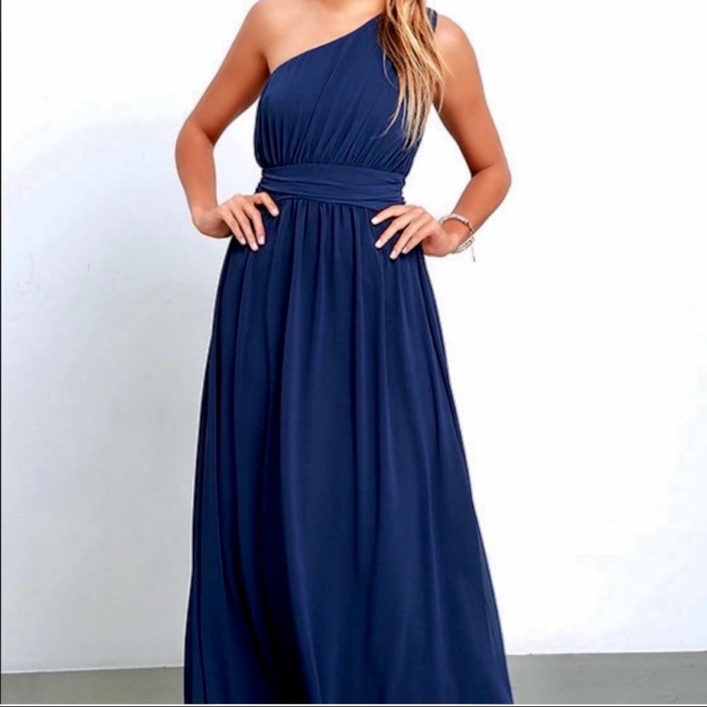 One shoulder Maxi Evening Dress